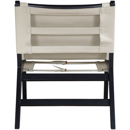 Rawlins Beige Vegan Leather Upholstered Accent Chair