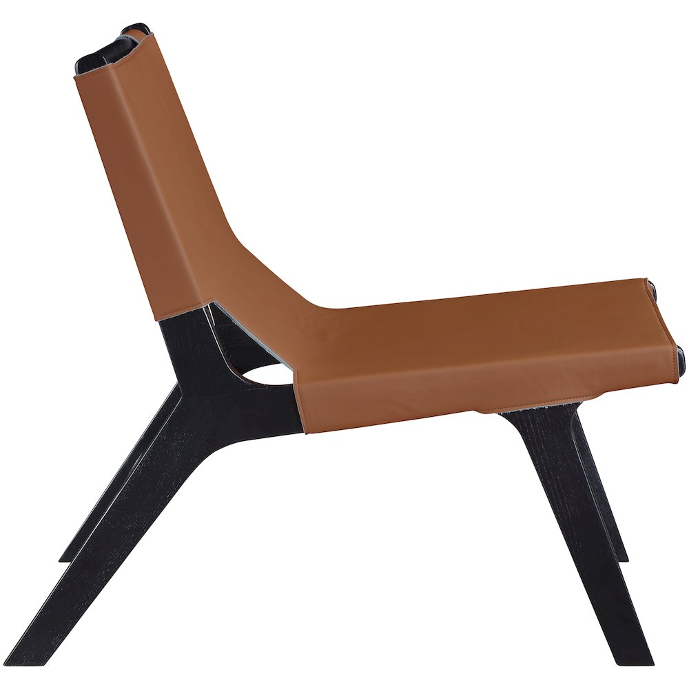 Rawlins Cognac Vegan Leather Upholstered Accent Chair