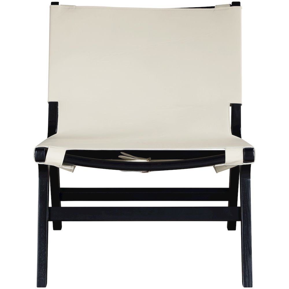 Rawlins Cream Vegan Leather Upholstered Accent Chair