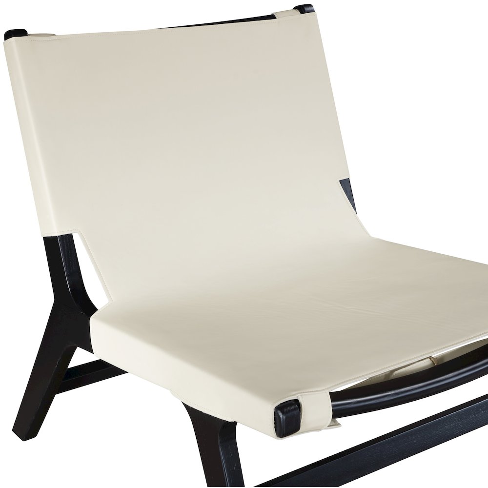 Rawlins Cream Vegan Leather Upholstered Accent Chair