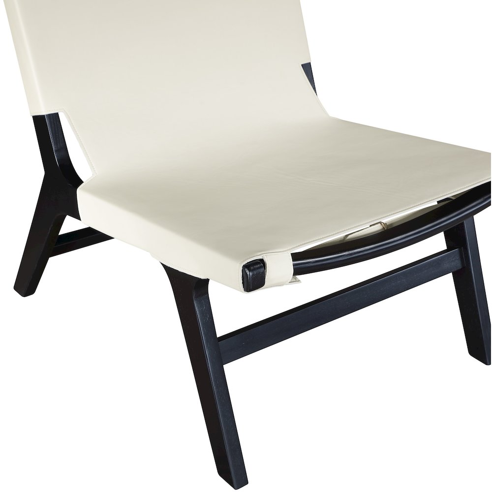 Rawlins Cream Vegan Leather Upholstered Accent Chair