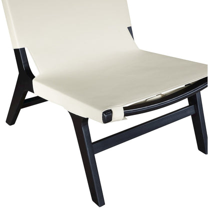 Rawlins Cream Vegan Leather Upholstered Accent Chair