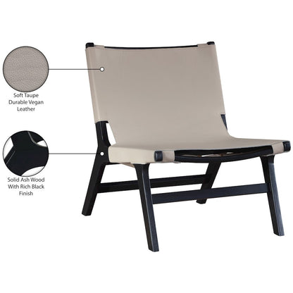 Rawlins Taupe Vegan Leather Upholstered Accent Chair