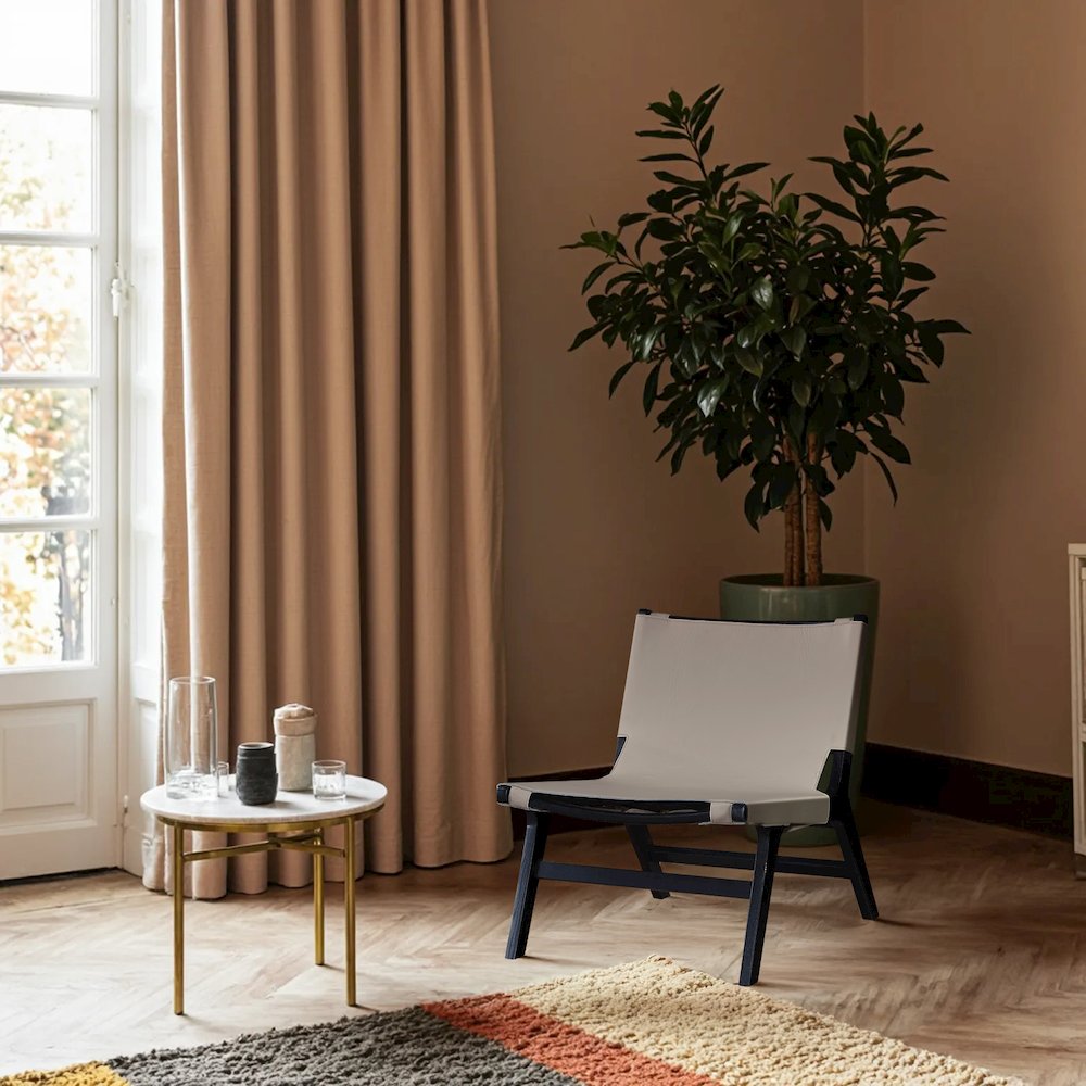 Rawlins Taupe Vegan Leather Upholstered Accent Chair