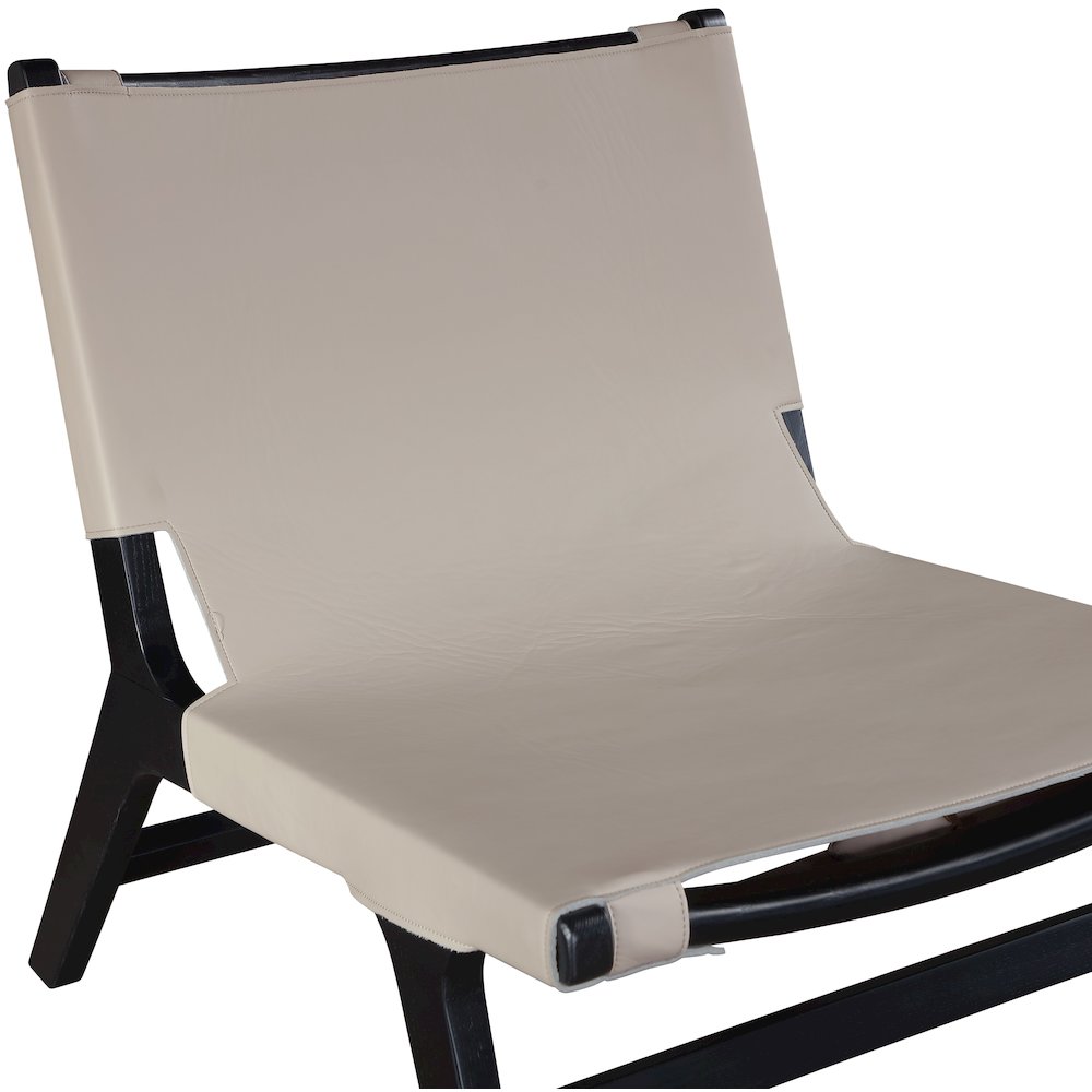 Rawlins Taupe Vegan Leather Upholstered Accent Chair