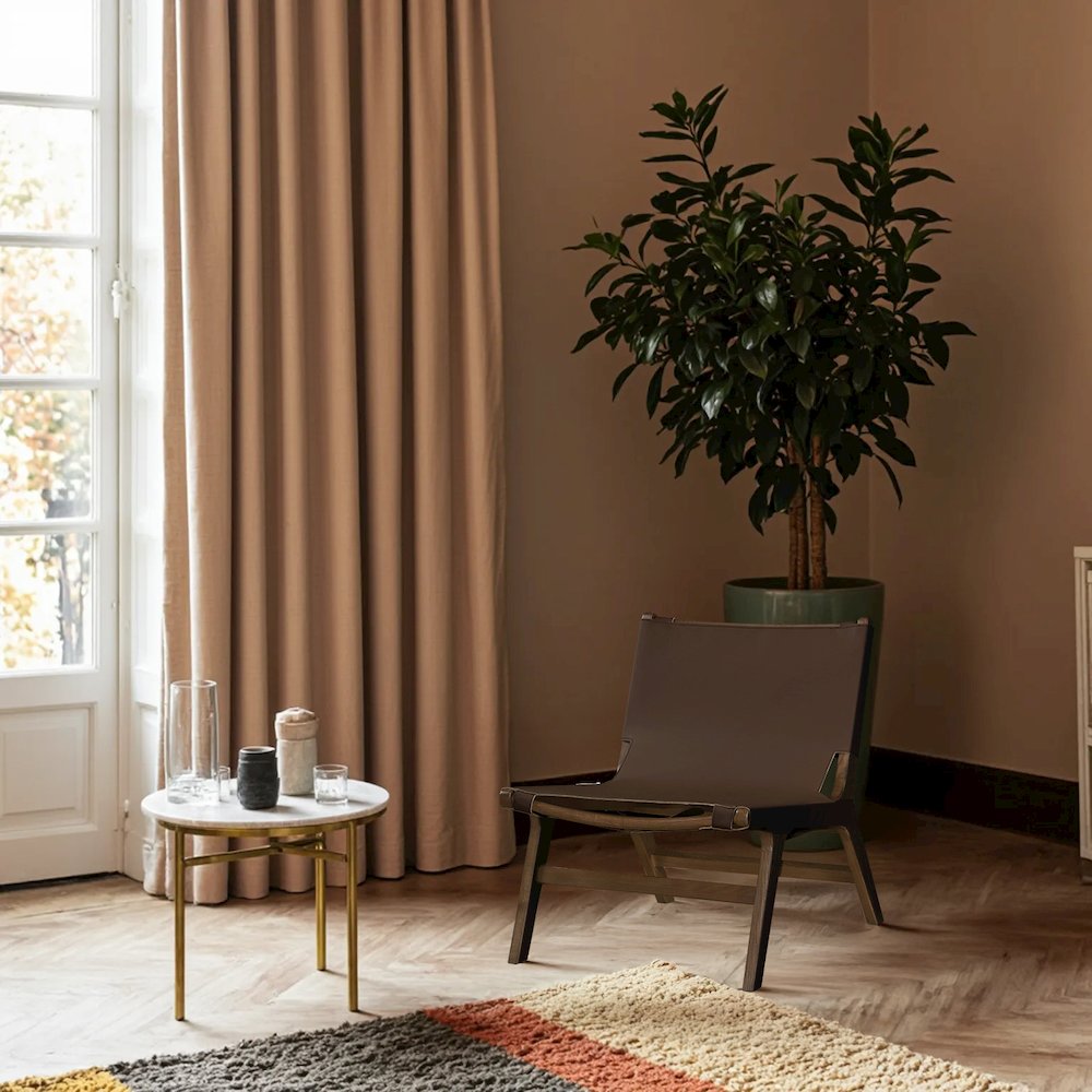 Rawlins Brown Vegan Leather Upholstered Accent Chair