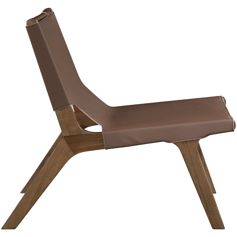 Rawlins Brown Vegan Leather Upholstered Accent Chair