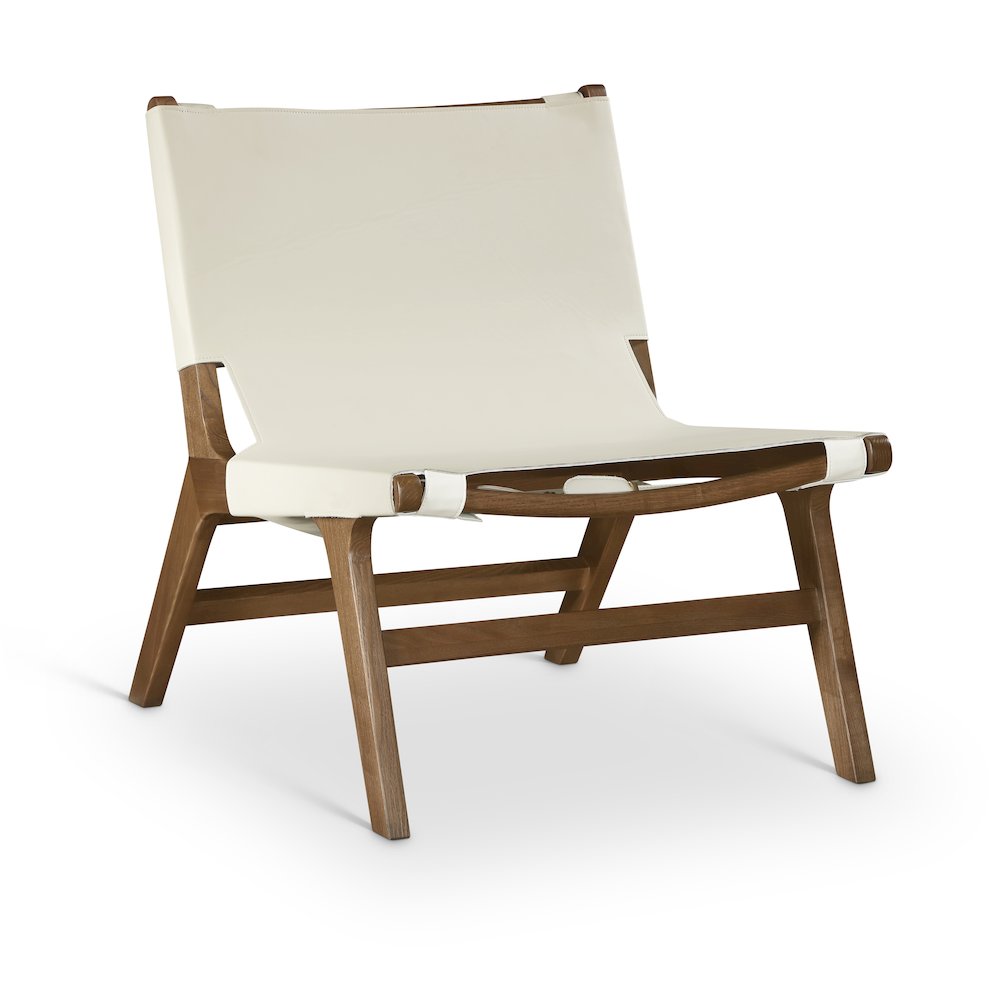 Rawlins Cream Vegan Leather Upholstered Accent Chair