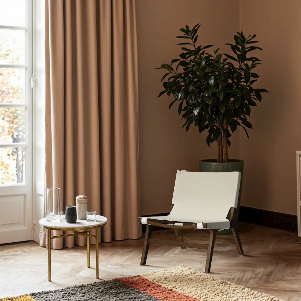 Rawlins Cream Vegan Leather Upholstered Accent Chair