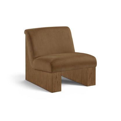 Vantage Saddle Velvet Performance Fabric Upholstered Accent Chair