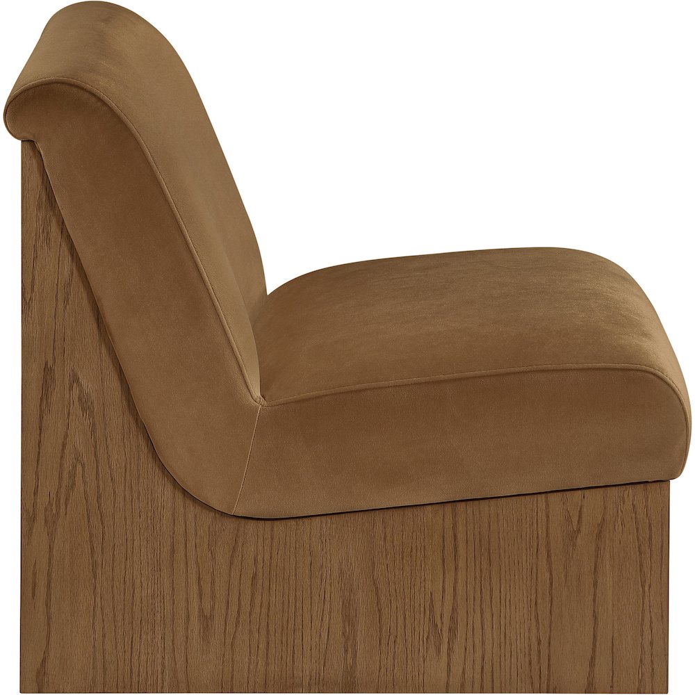 Vantage Saddle Velvet Performance Fabric Upholstered Accent Chair