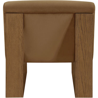 Vantage Saddle Velvet Performance Fabric Upholstered Accent Chair