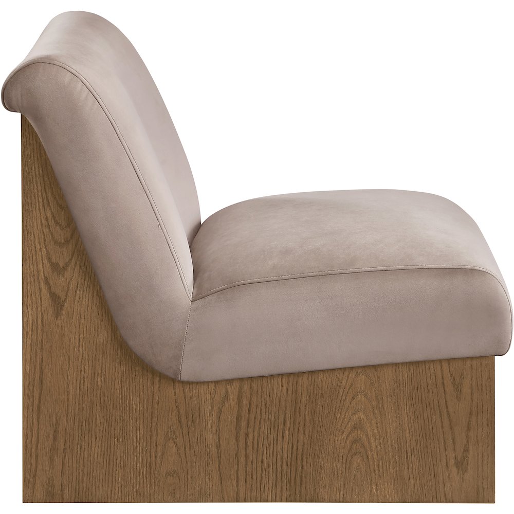 Vantage Taupe Velvet Performance Fabric Upholstered Accent Chair