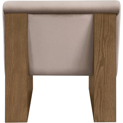 Vantage Taupe Velvet Performance Fabric Upholstered Accent Chair