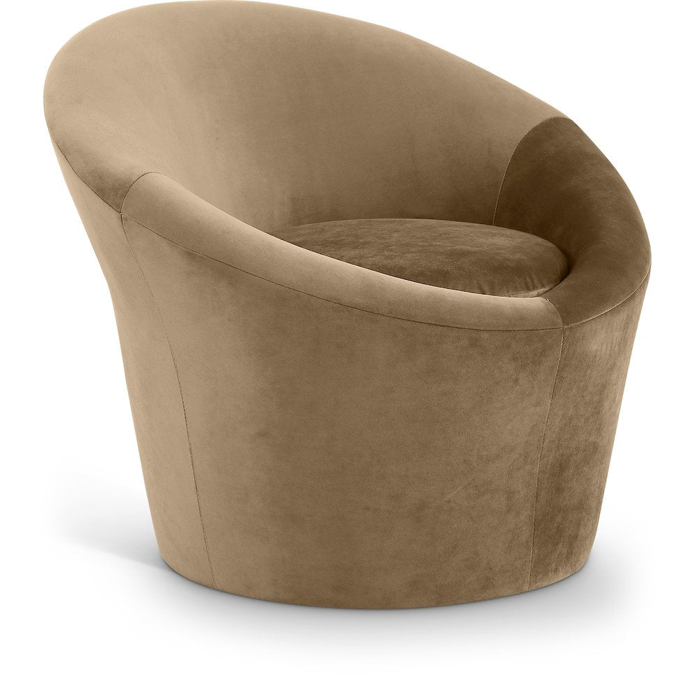 Tristan Beige Velvet Accent Chair