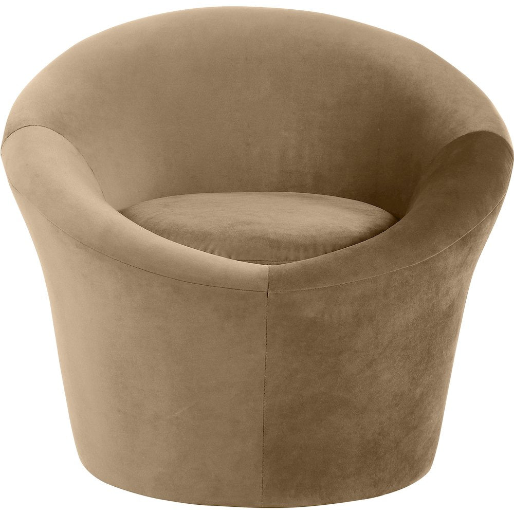 Tristan Beige Velvet Accent Chair