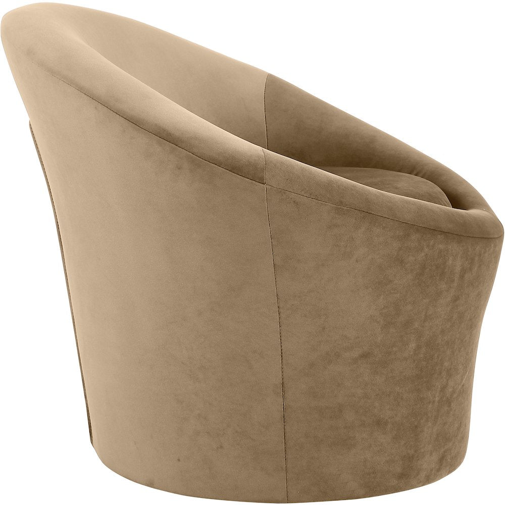 Tristan Beige Velvet Accent Chair