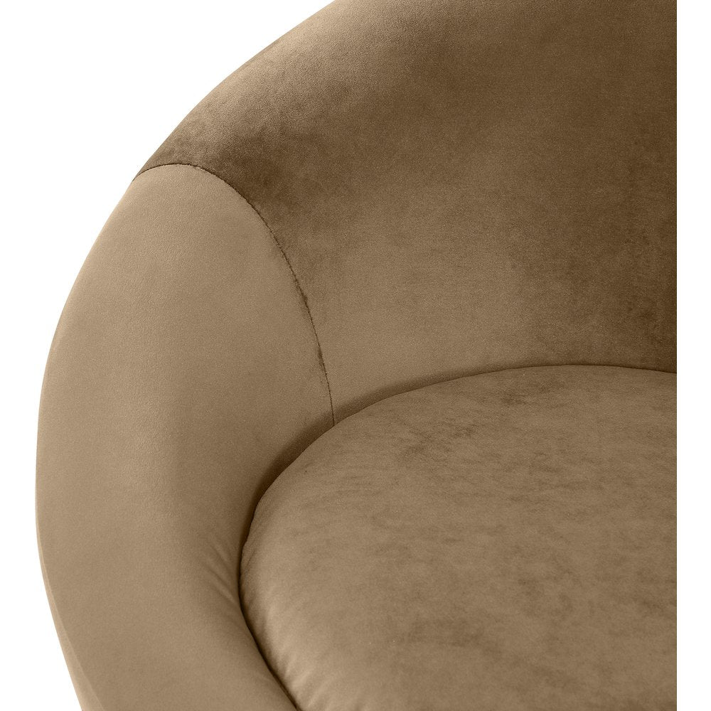 Tristan Beige Velvet Accent Chair