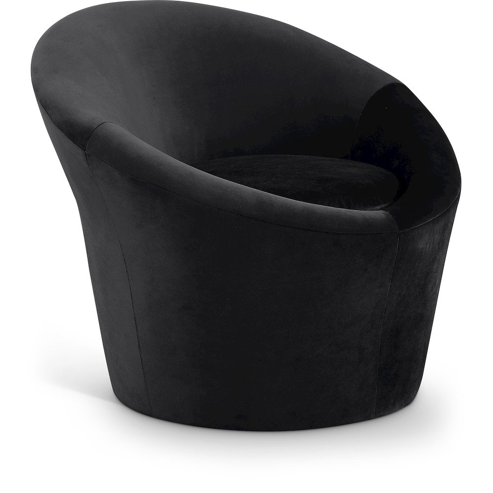 Tristan Black Velvet Accent Chair