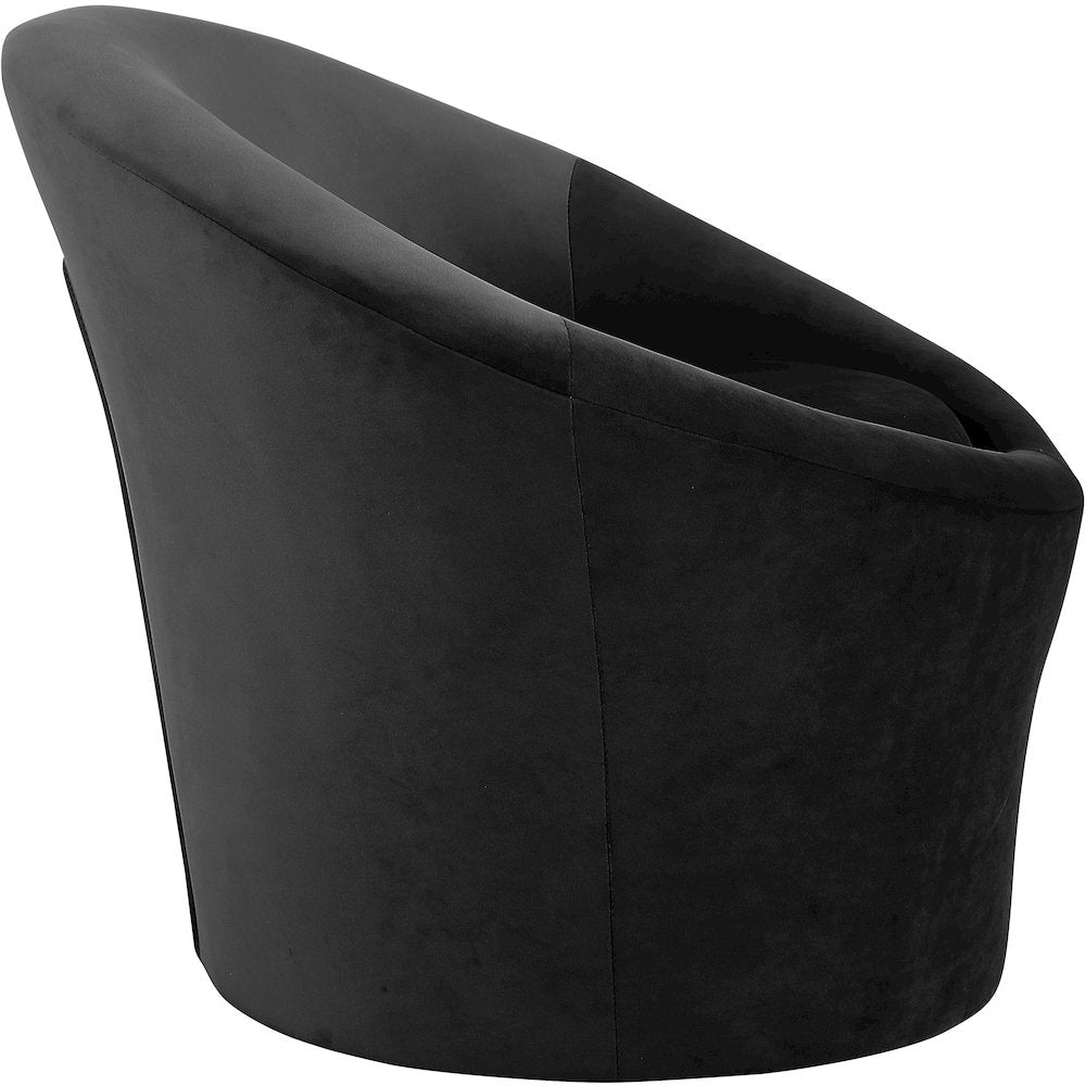 Tristan Black Velvet Accent Chair