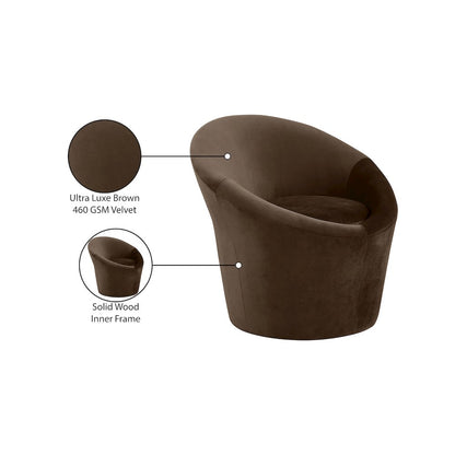 Tristan Brown Velvet Accent Chair