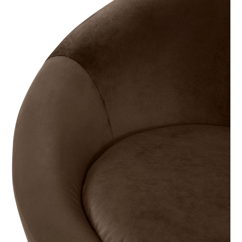 Tristan Brown Velvet Accent Chair