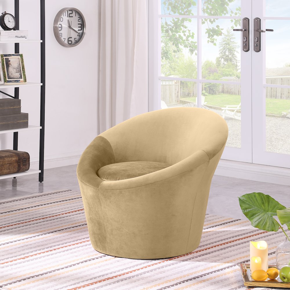 Tristan Camel Velvet Accent Chair