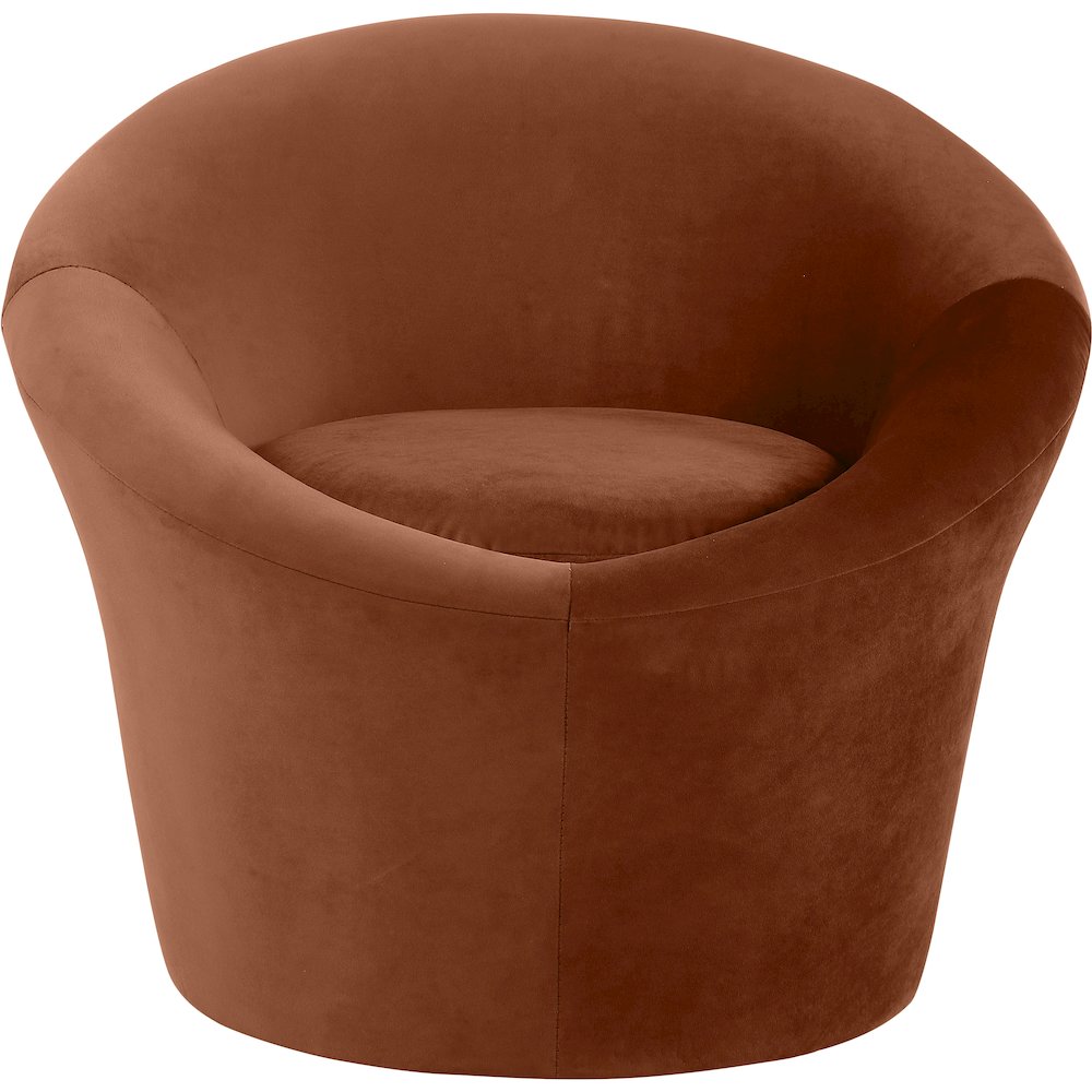 Tristan Cognac Velvet Accent Chair