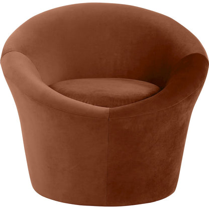 Tristan Cognac Velvet Accent Chair