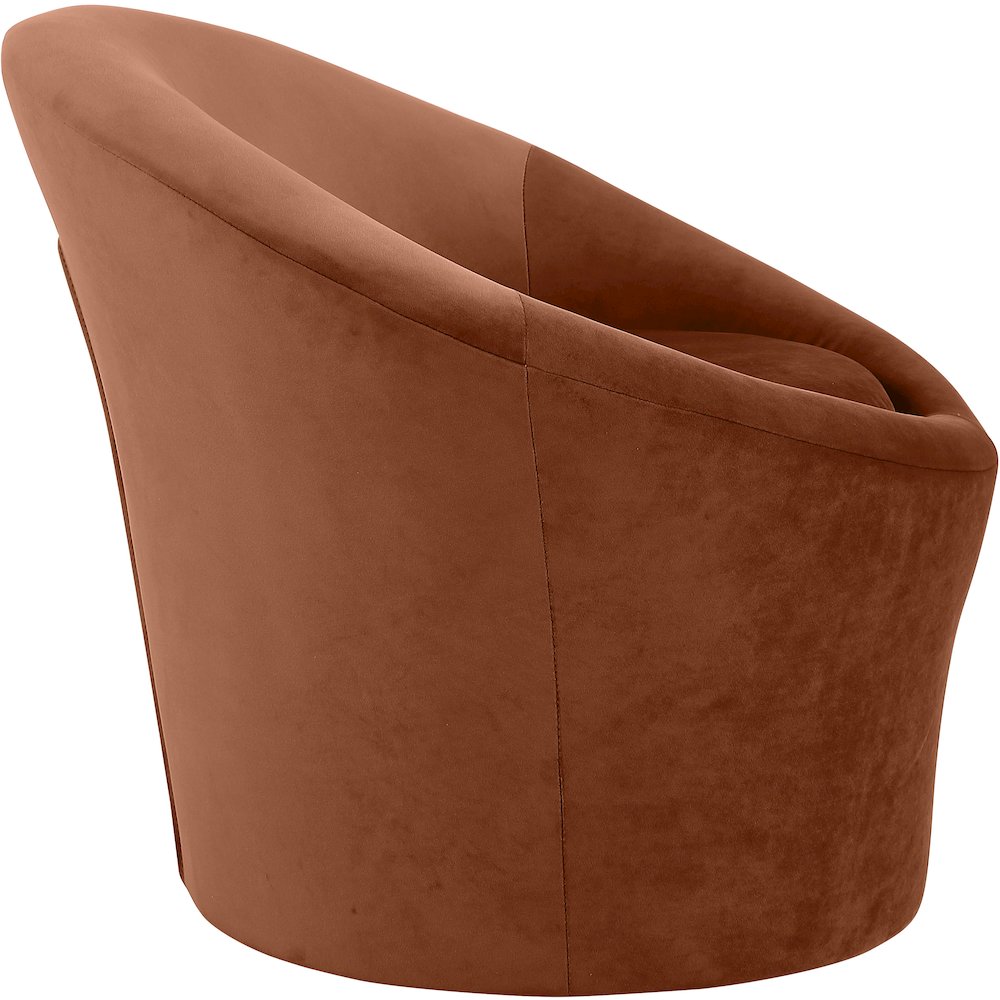 Tristan Cognac Velvet Accent Chair