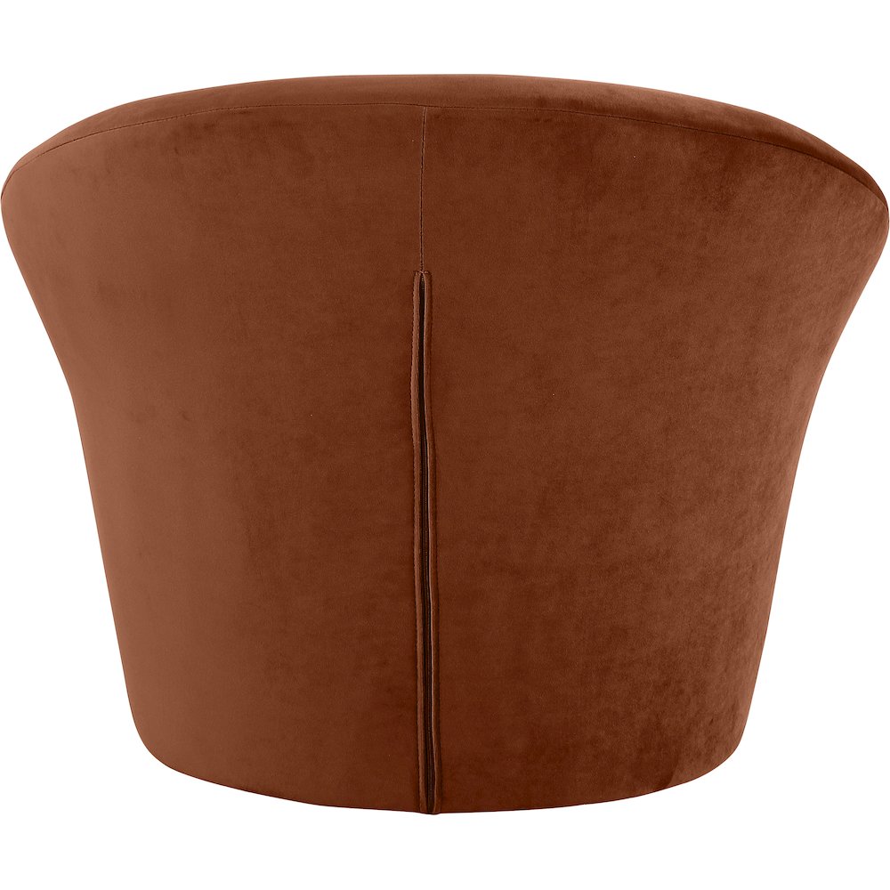 Tristan Cognac Velvet Accent Chair