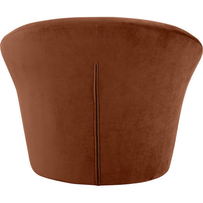 Tristan Cognac Velvet Accent Chair