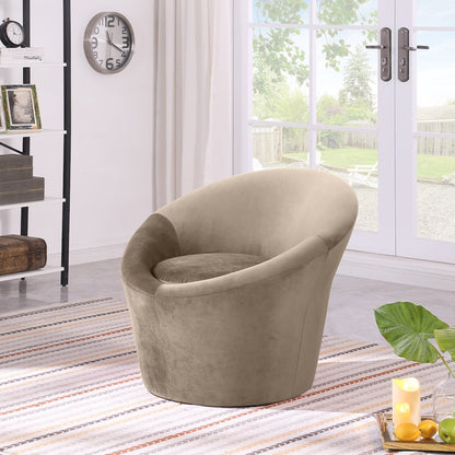 Tristan Taupe Velvet Accent Chair