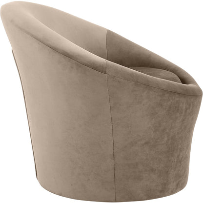 Tristan Taupe Velvet Accent Chair