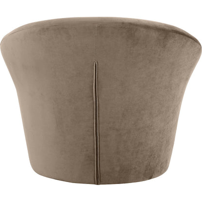 Tristan Taupe Velvet Accent Chair