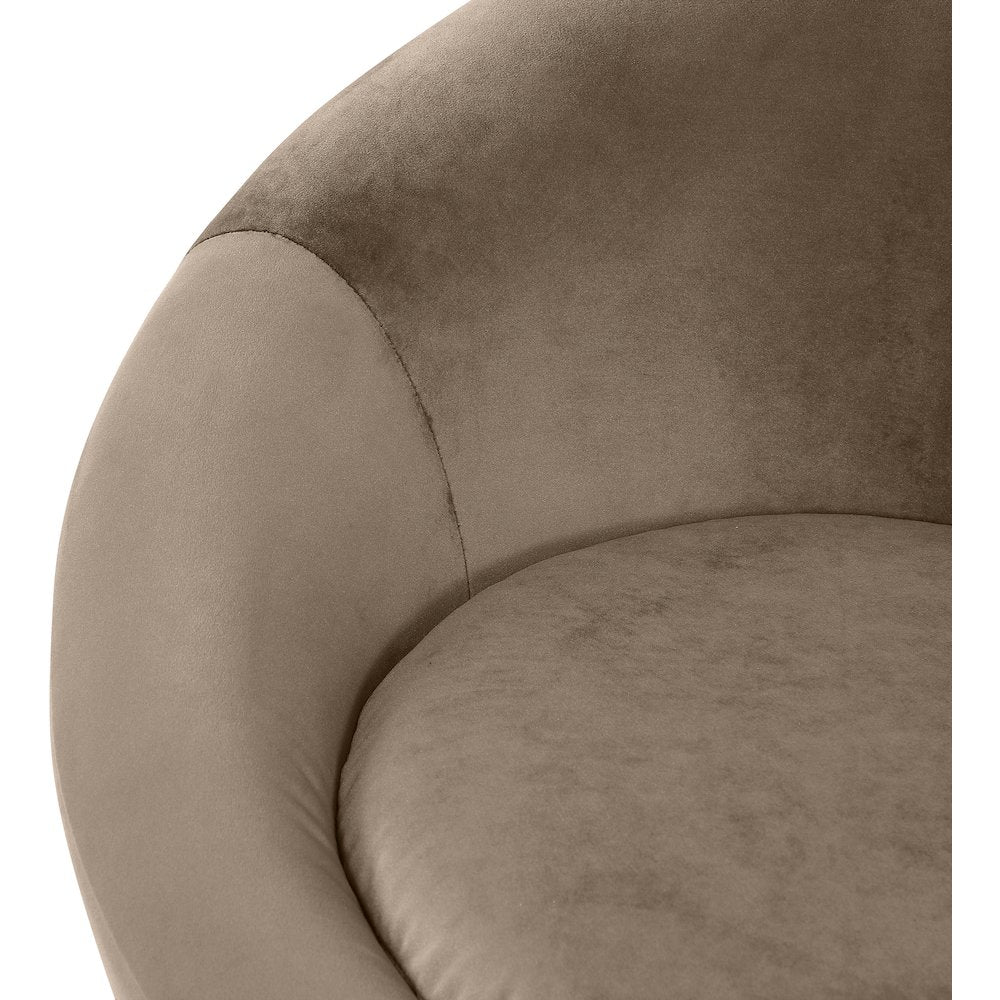 Tristan Taupe Velvet Accent Chair