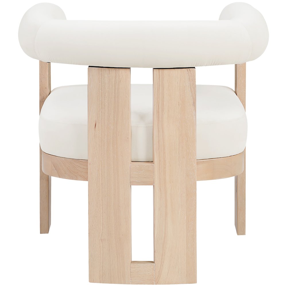 Arienzo Cream Velvet Upholstered Accent Chair
