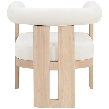 Arienzo Cream Velvet Upholstered Accent Chair