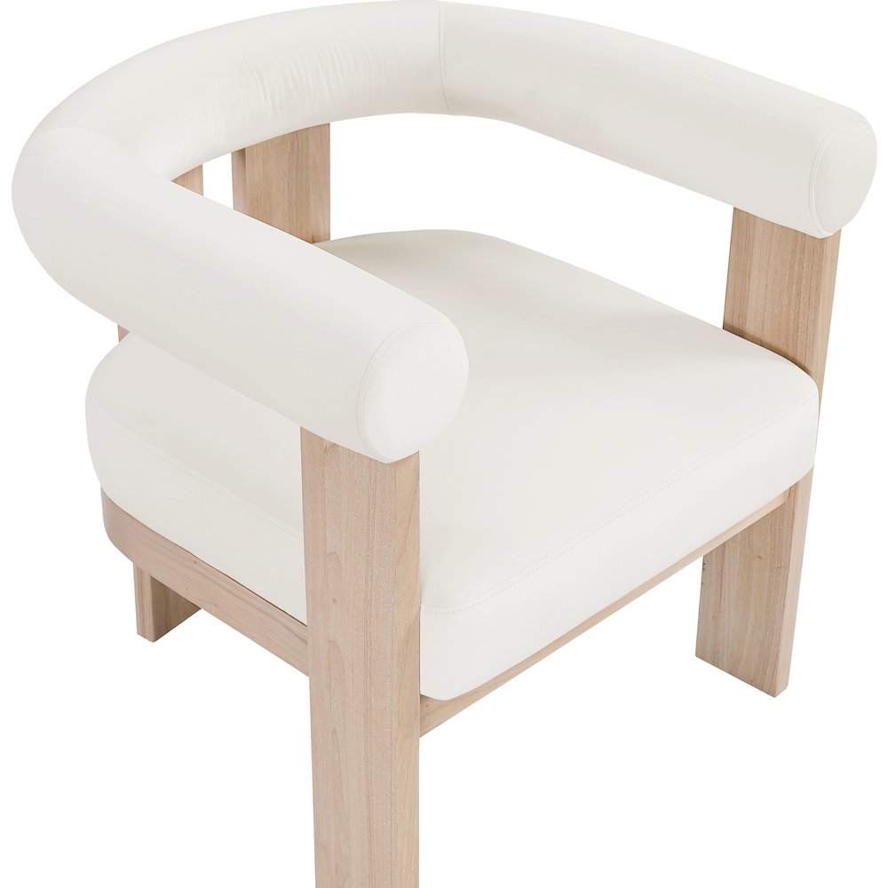 Arienzo Cream Velvet Upholstered Accent Chair