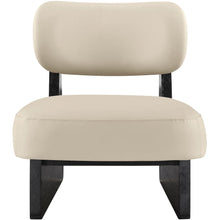 Vetra Beige Vegan Leather Upholstered Accent Chair