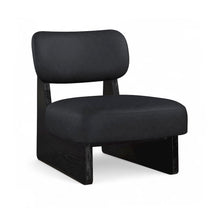 Vetra Black Vegan Leather Upholstered Accent Chair
