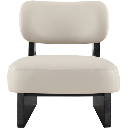 Vetra Taupe Vegan Leather Upholstered Accent Chair