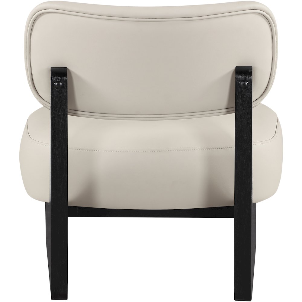 Vetra Taupe Vegan Leather Upholstered Accent Chair