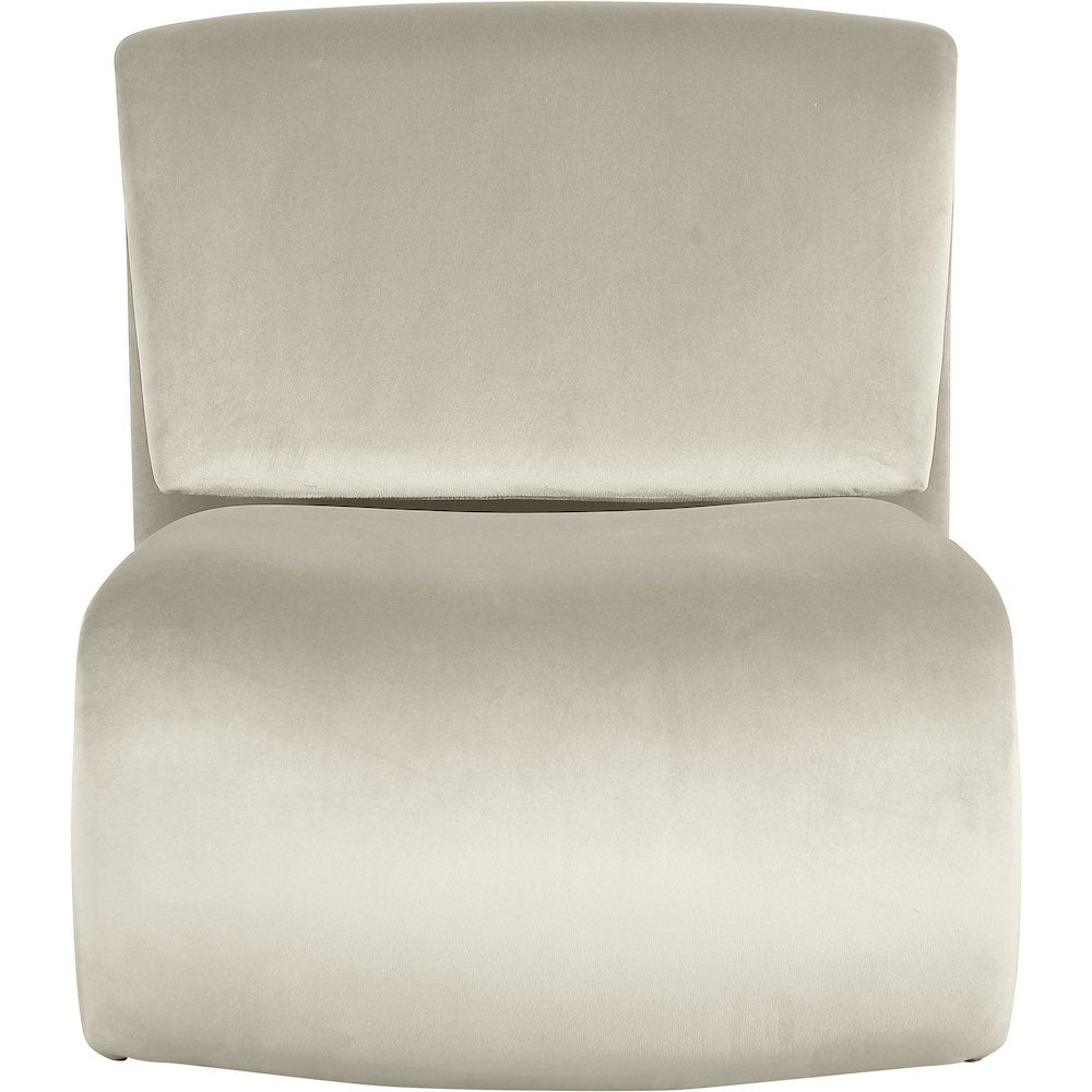 Nouveau Cream Velvet Accent Chair