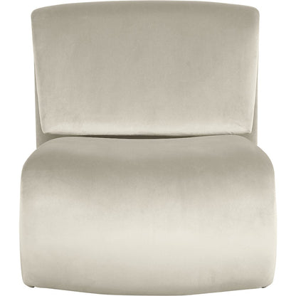 Nouveau Cream Velvet Accent Chair