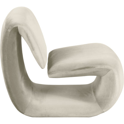 Nouveau Cream Velvet Accent Chair
