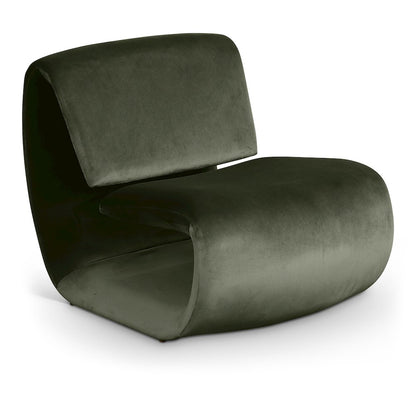Nouveau Green Velvet Accent Chair
