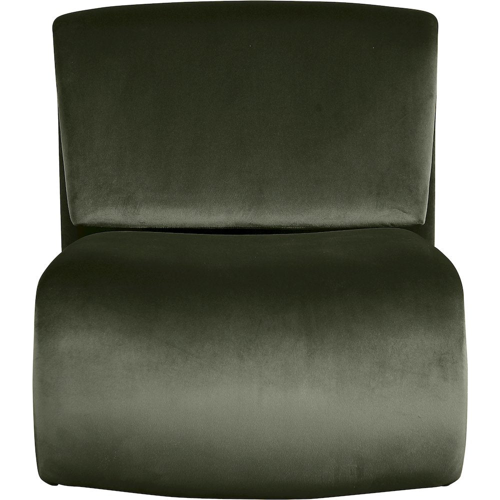 Nouveau Green Velvet Accent Chair