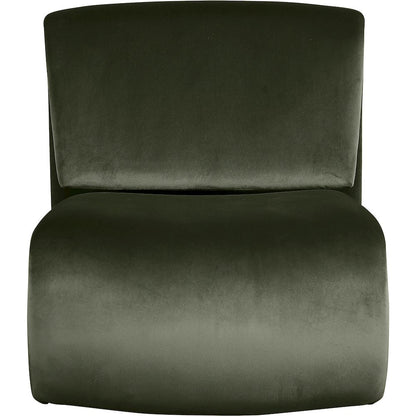 Nouveau Green Velvet Accent Chair