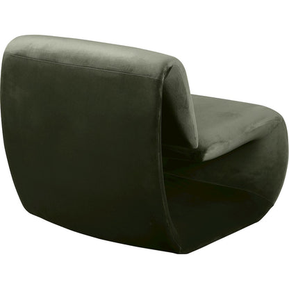 Nouveau Green Velvet Accent Chair